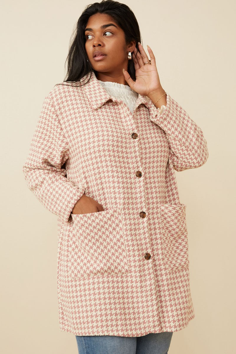 Hounds Tooth Jacket-PLUS