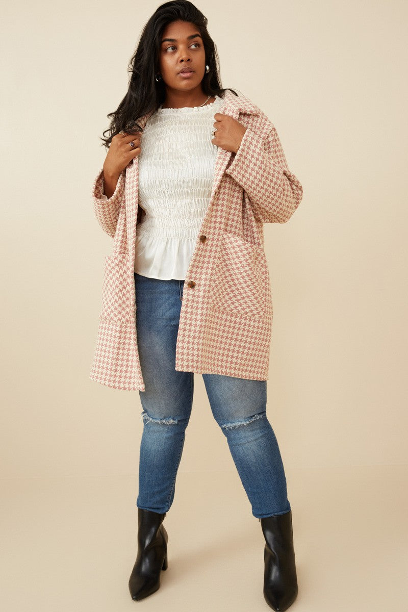 Hounds Tooth Jacket-PLUS