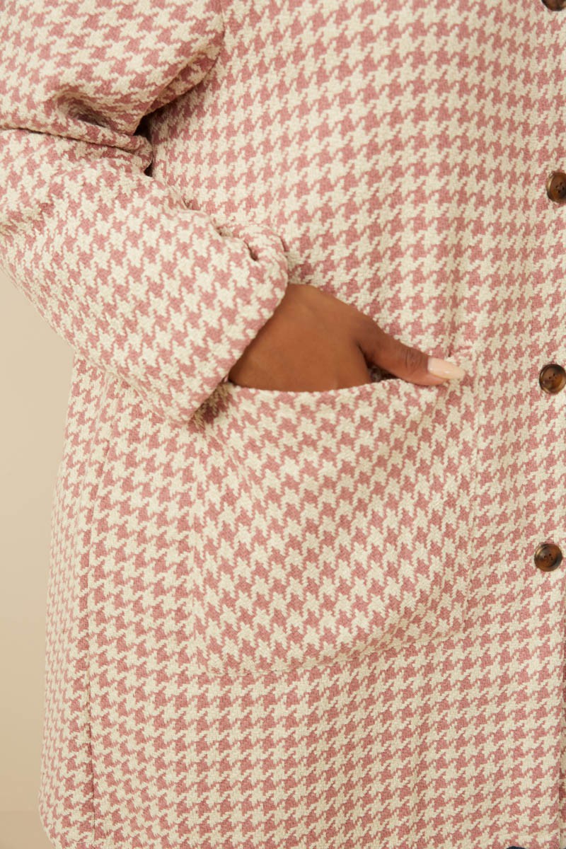 Hounds Tooth Jacket-PLUS