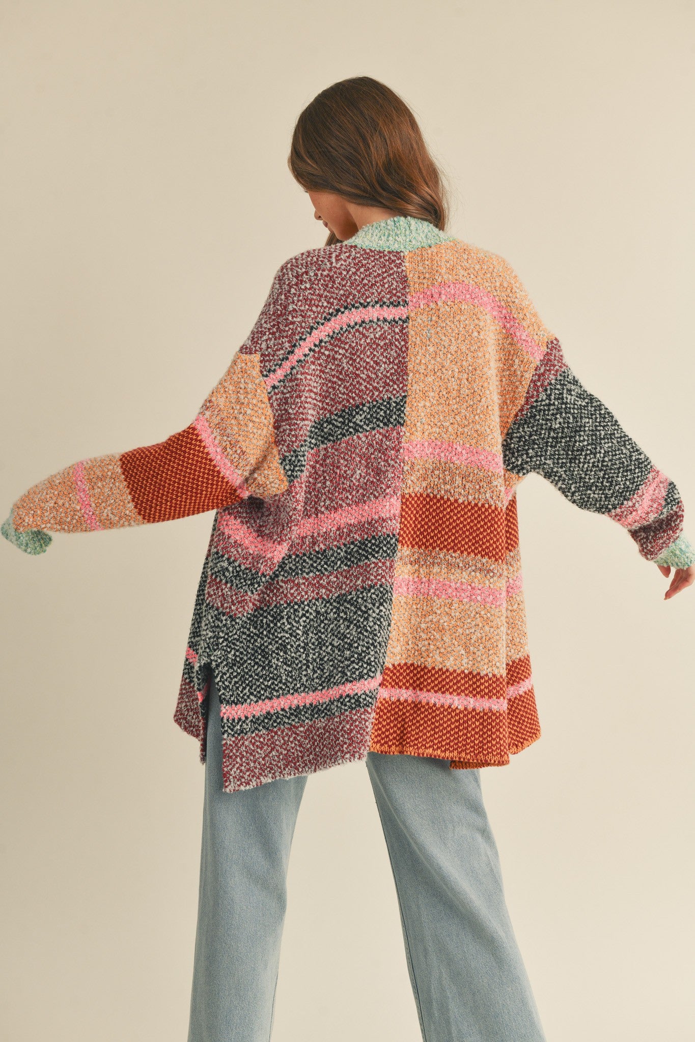 Color Block Cardigan