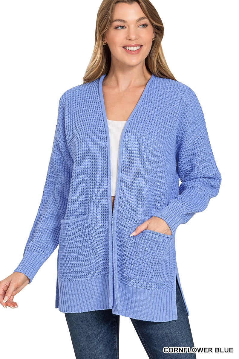 Waffle Open Knit Cardigan