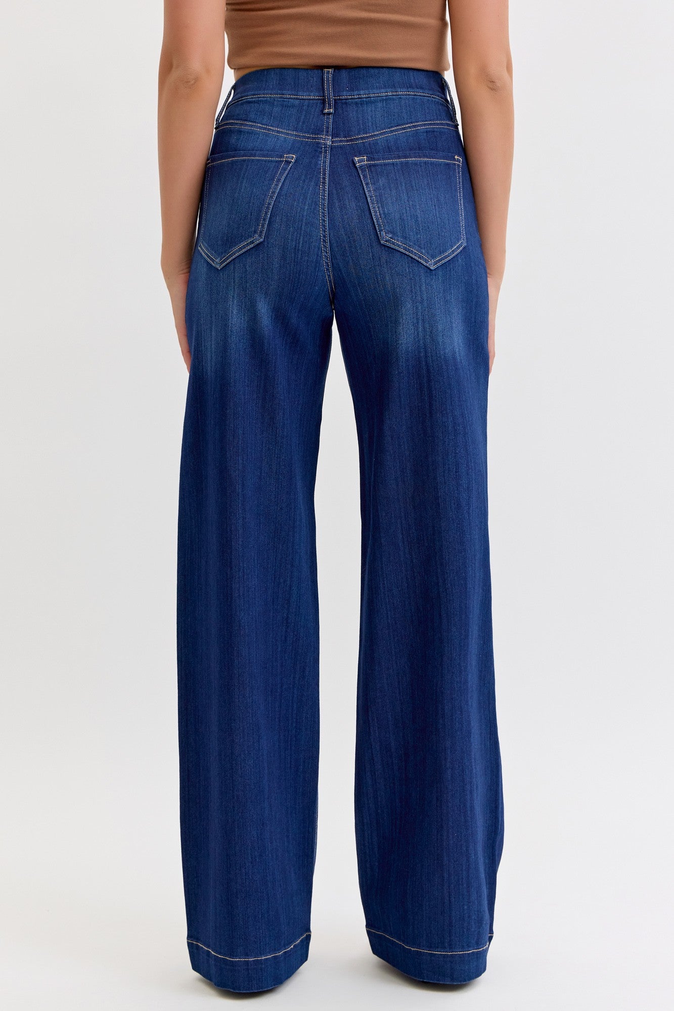 Pull-On Wide Leg Denim