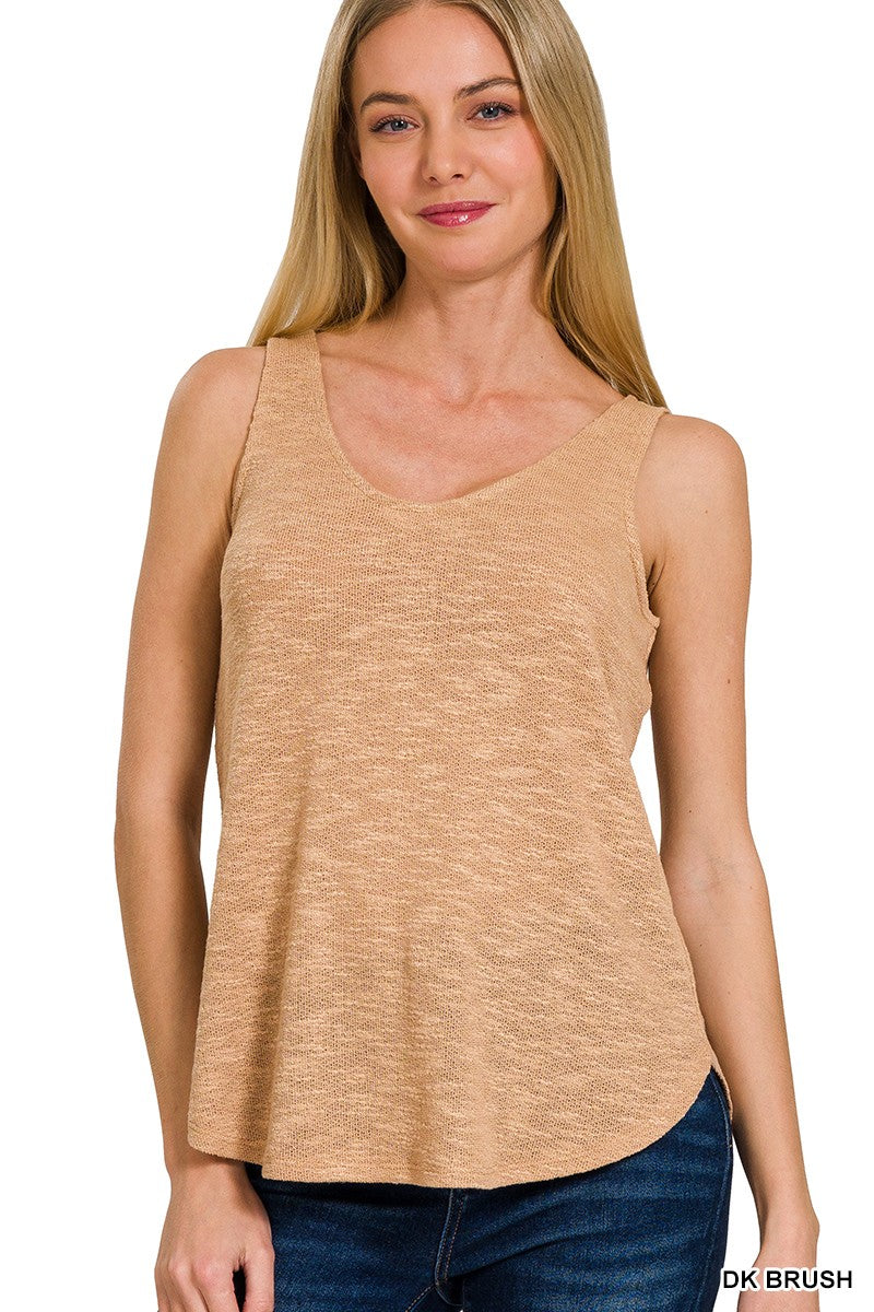 Double Scoop Slouchy Tank-Multi