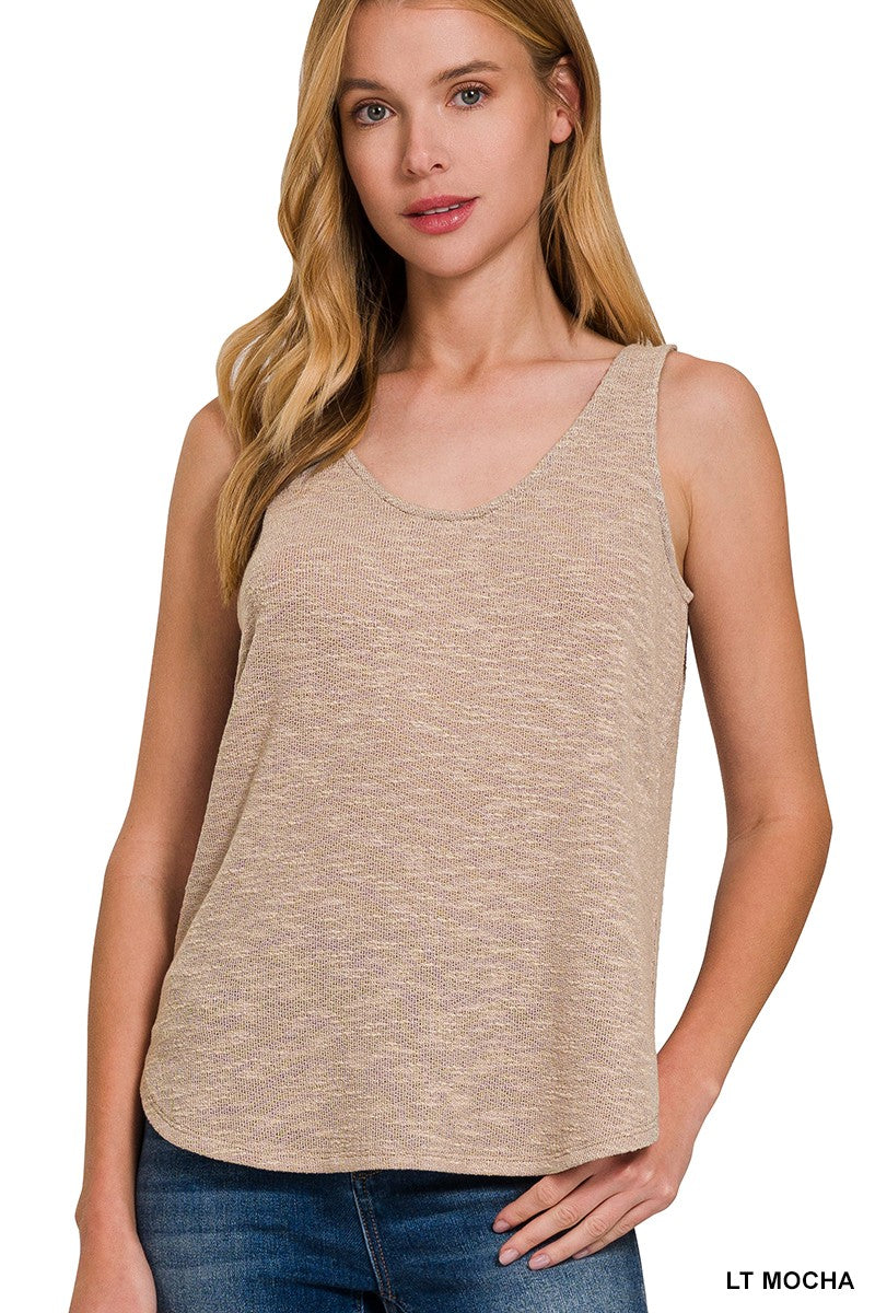 Double Scoop Slouchy Tank-Multi