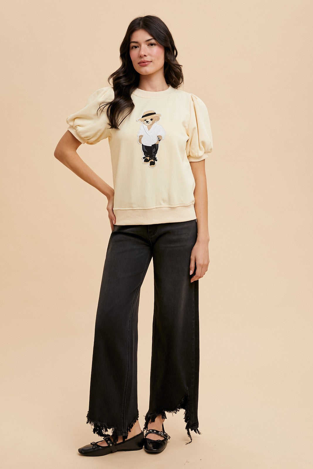 Asymmetrical Distressed Hem Straight Fit Jeans