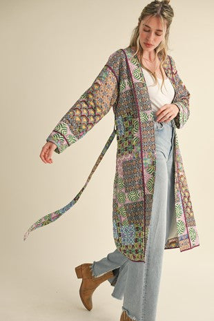 Patchwork Long Quilted Jacket