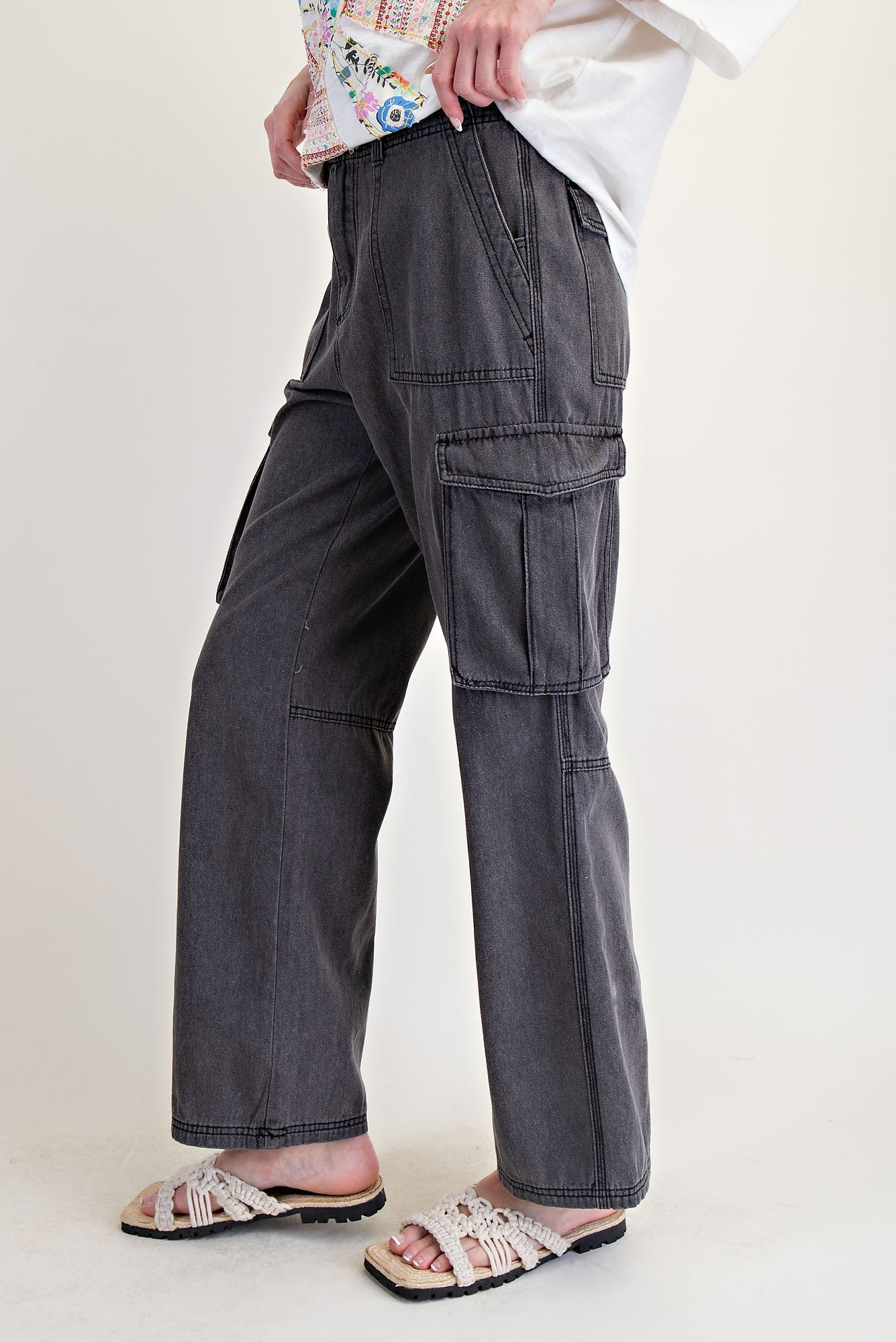 Wide Leg Cargo Pants