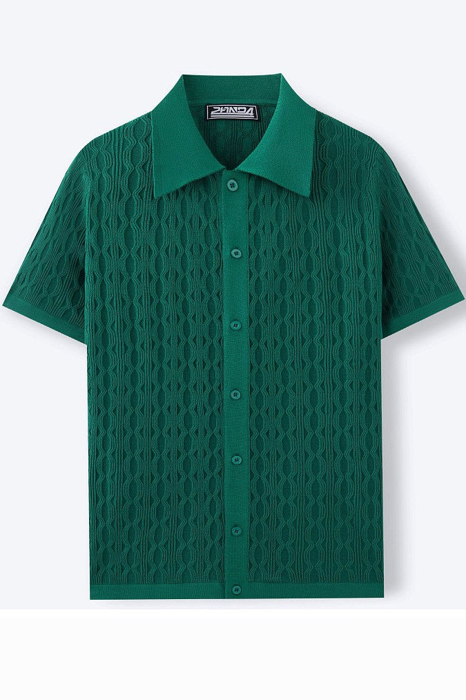 Men's Cable Button Up