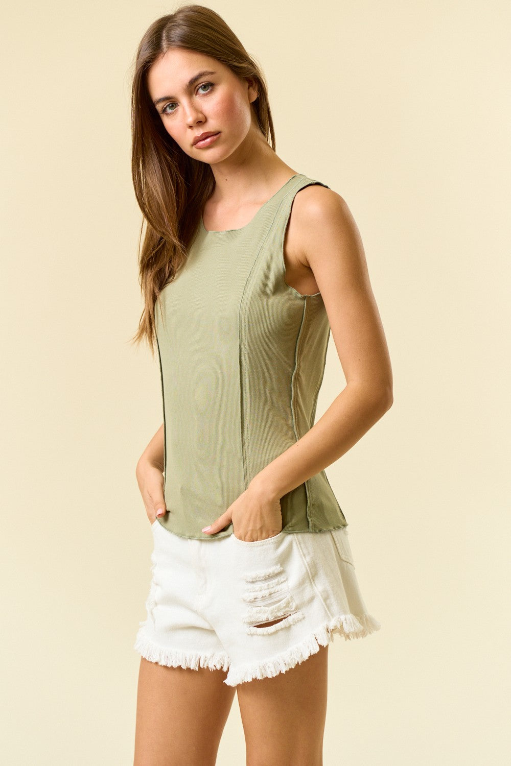 Exposed Seam Tank Top