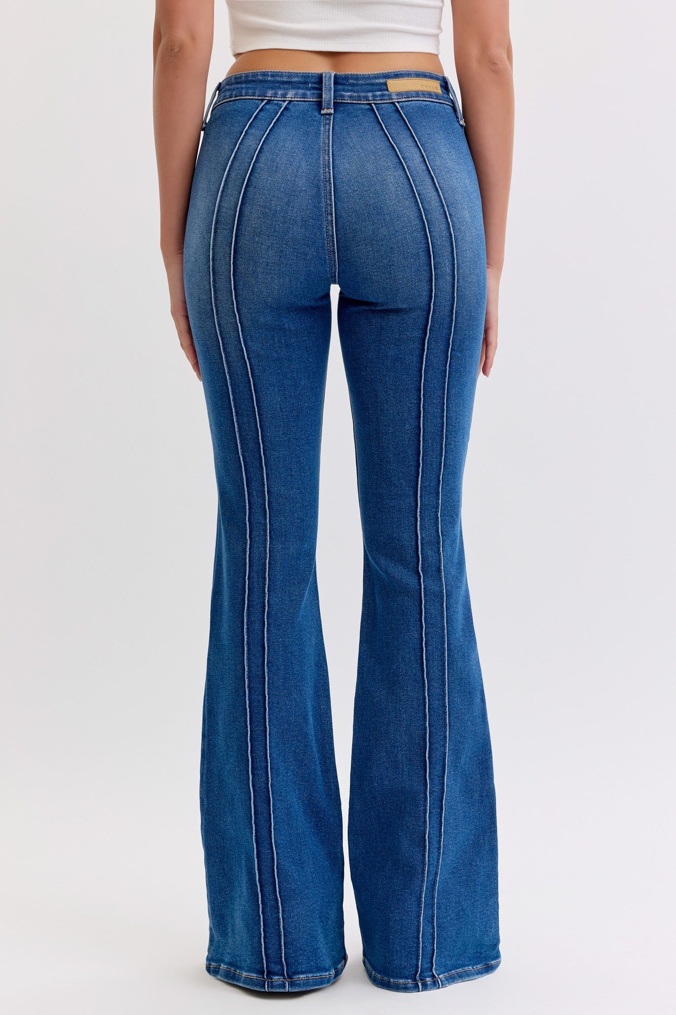 Front Seam Long Denim