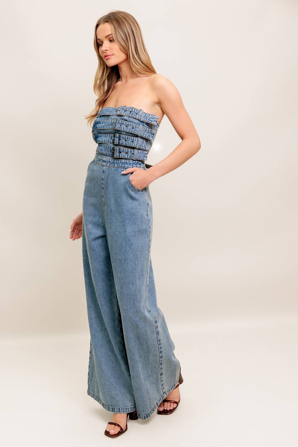 Belt Buckle Jumpsuit