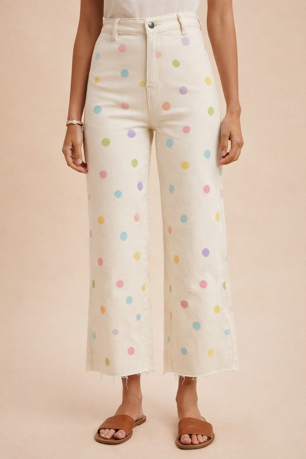 Pastel Polka Dots Stretch Jeans
