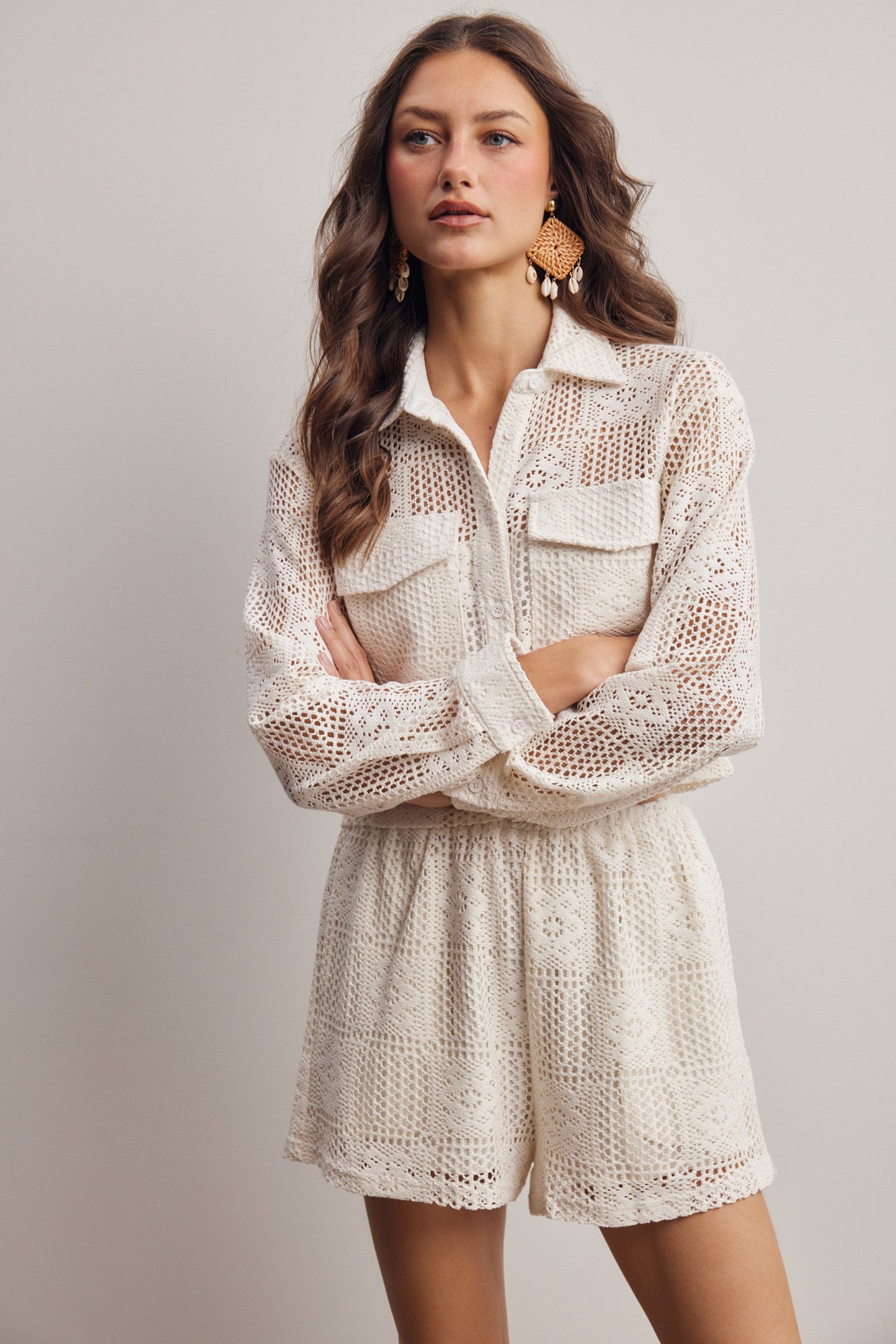 Crochet Lace Elegant Jacket