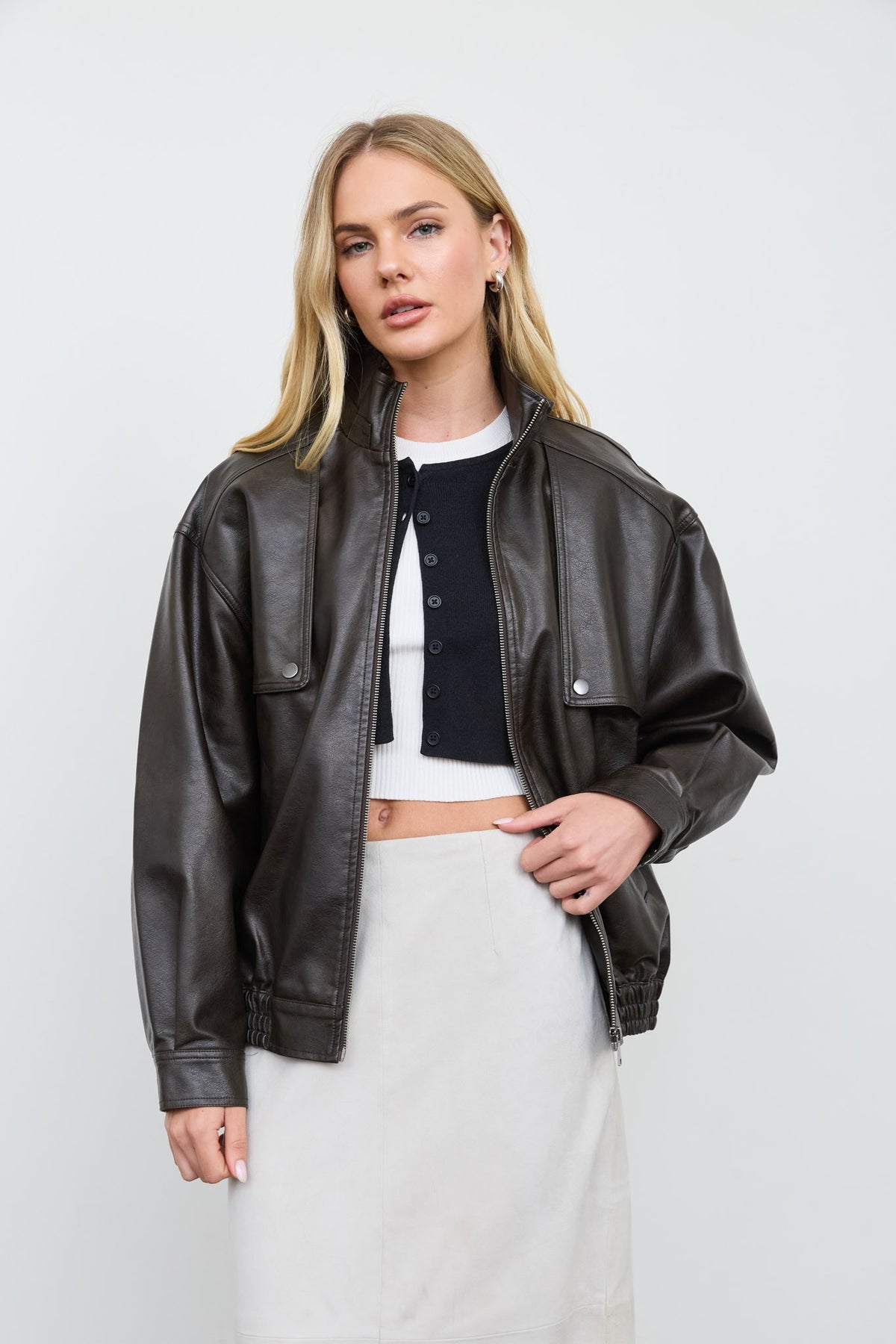 After Hours Faux Leather Jacket