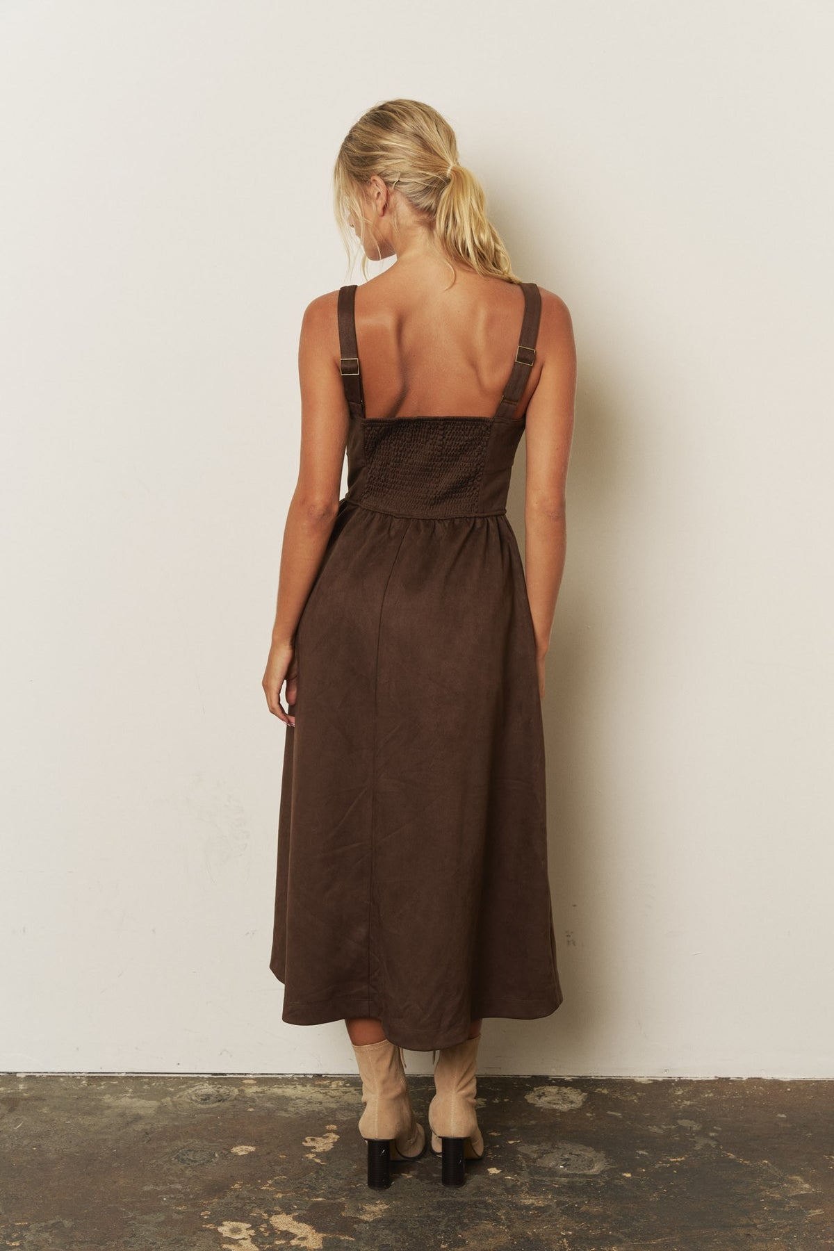 Picture Perfect Lace Up Midi Dress