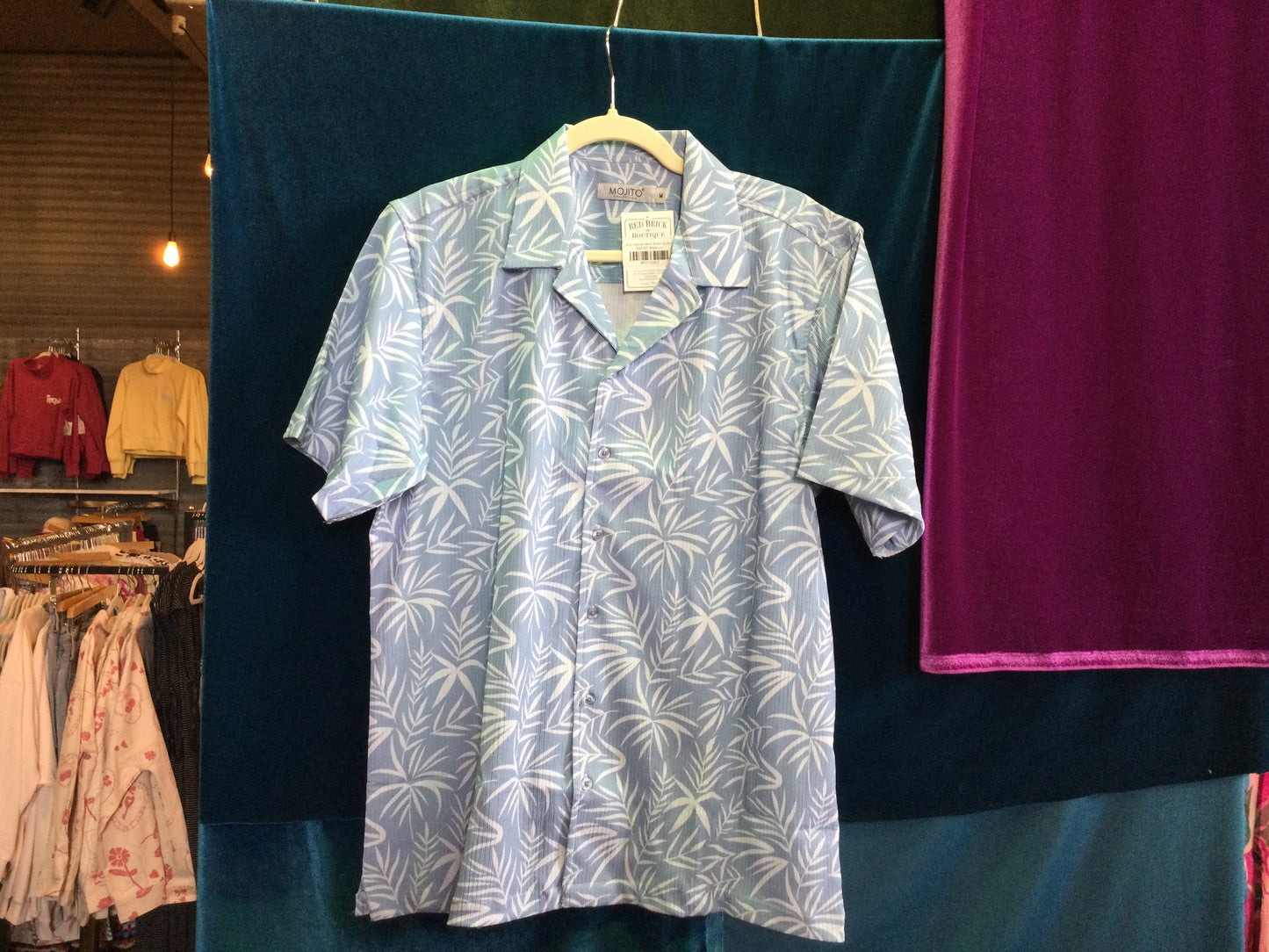 Blue Hawaiian Men's Button Up Shirt