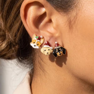 Christmas Puppy Do Earrings
