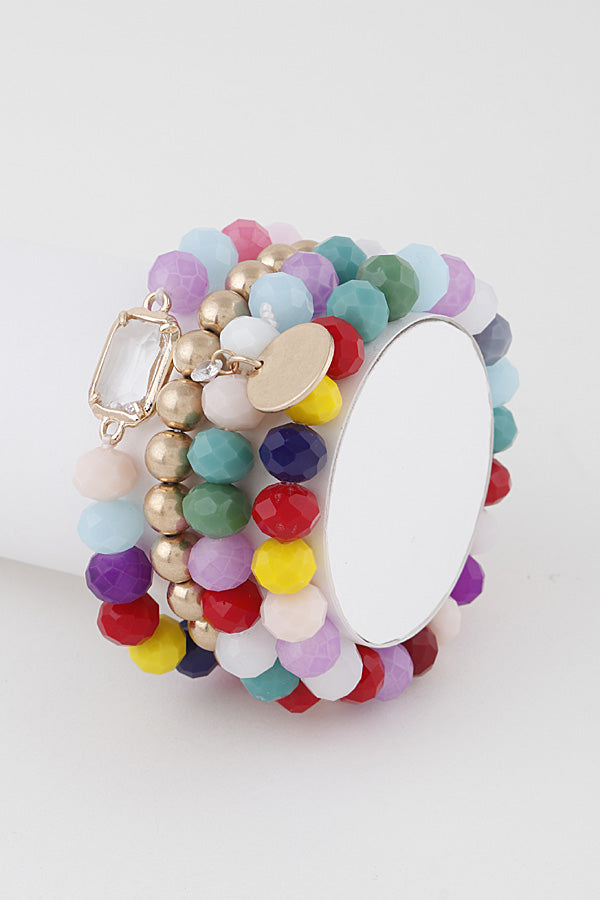 Crystal Stretch Bracelet-Multicolor