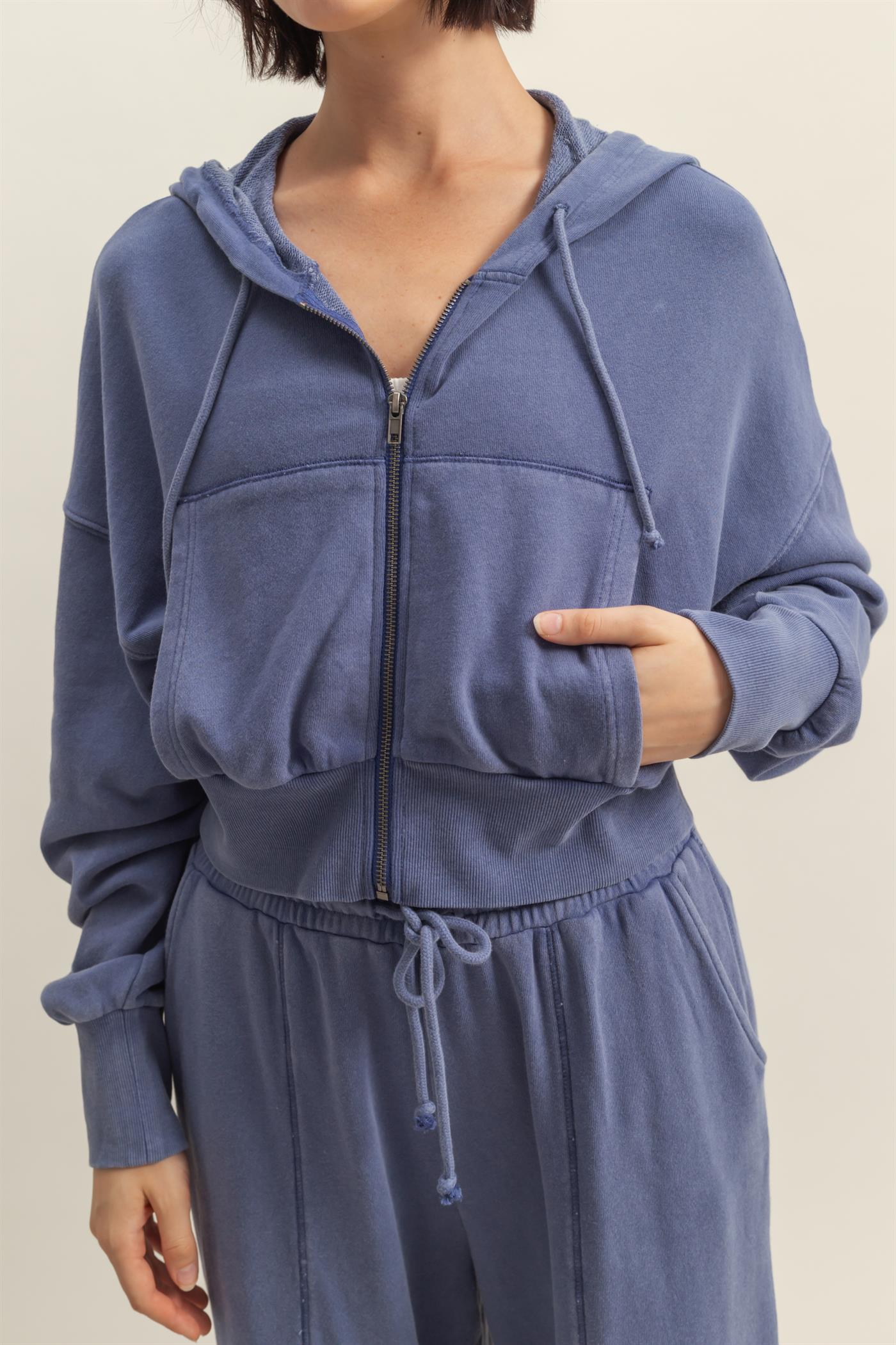 Cuddly Cropped Zip Hoodie