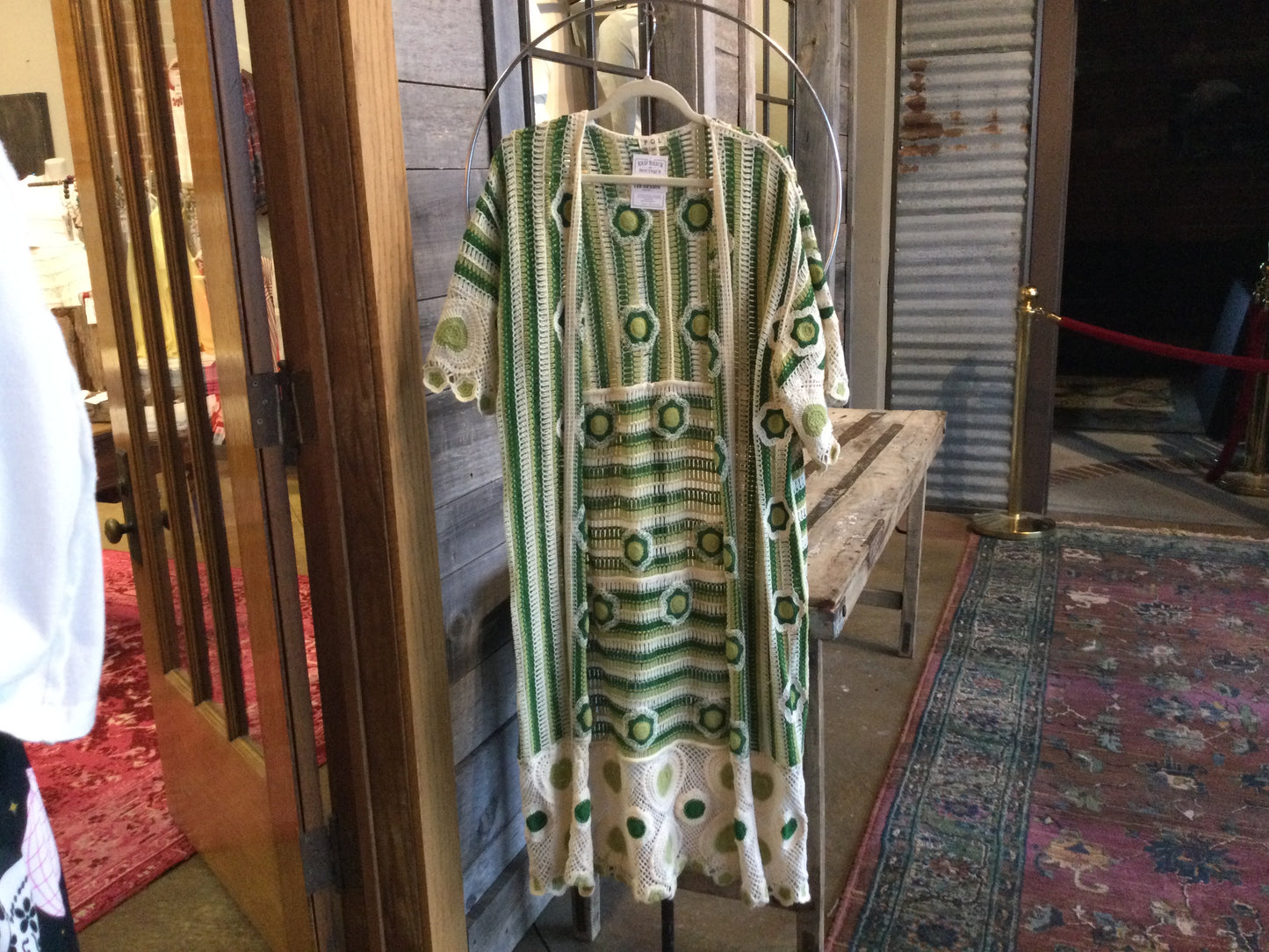 Vintage Boho Duster-Green