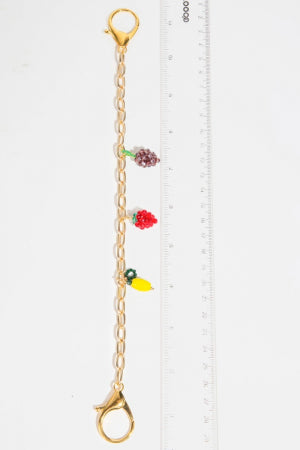 Beaded Fruit Charms Bag Chain