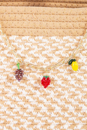 Beaded Fruit Charms Bag Chain