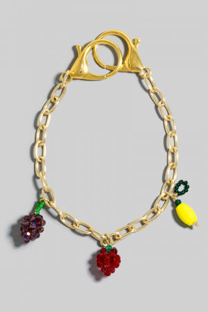 Beaded Fruit Charms Bag Chain