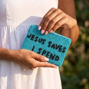 Jesus Saves I Spend Coin Pouch