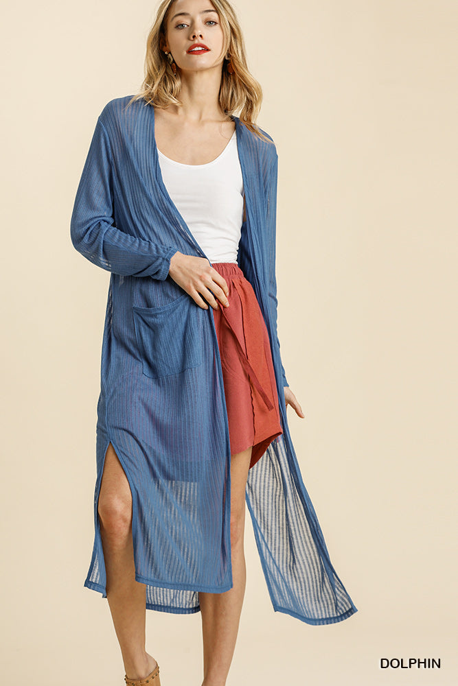 Mop the Floor Cardigan-Dolphin