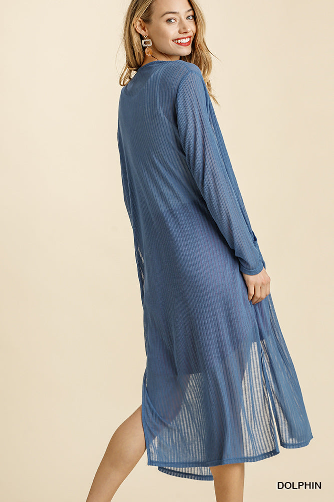 Mop the Floor Cardigan-Dolphin