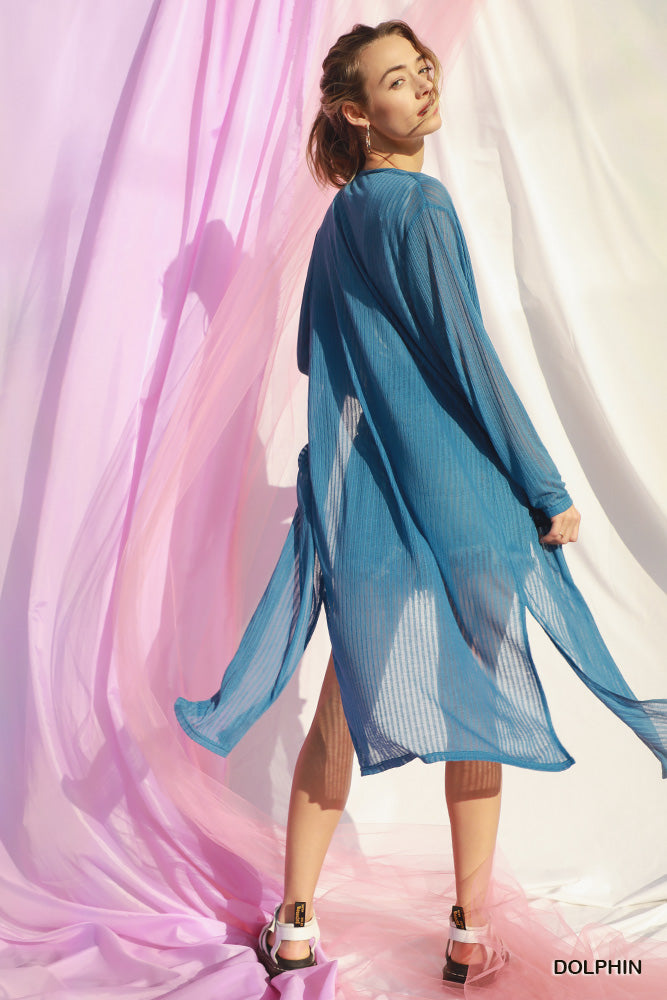 Mop the Floor Cardigan-Dolphin