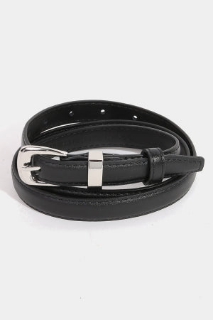 Thin Black Timeless Belt