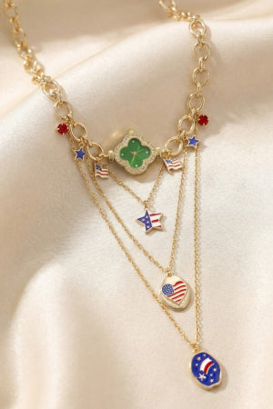 Patritoic Watch Charm Necklace