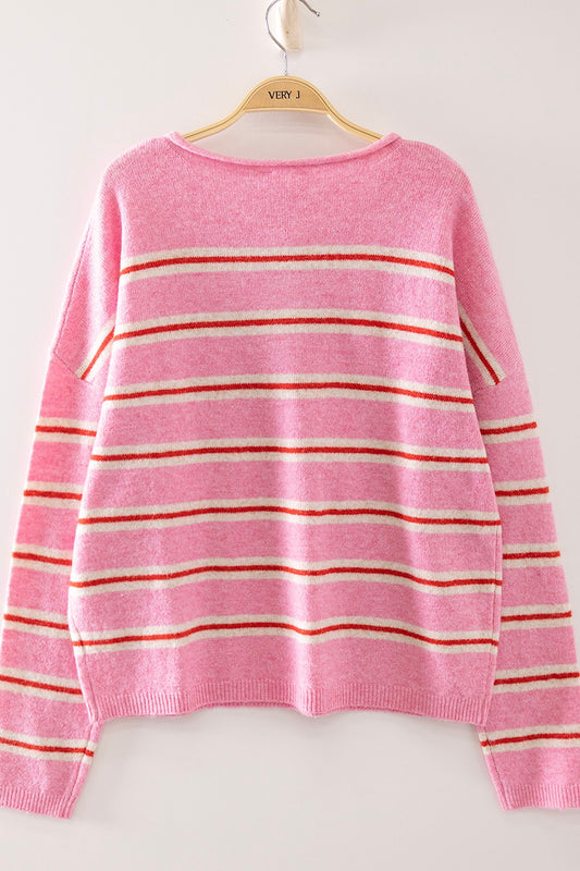 Cozy Henley Knit Sweater