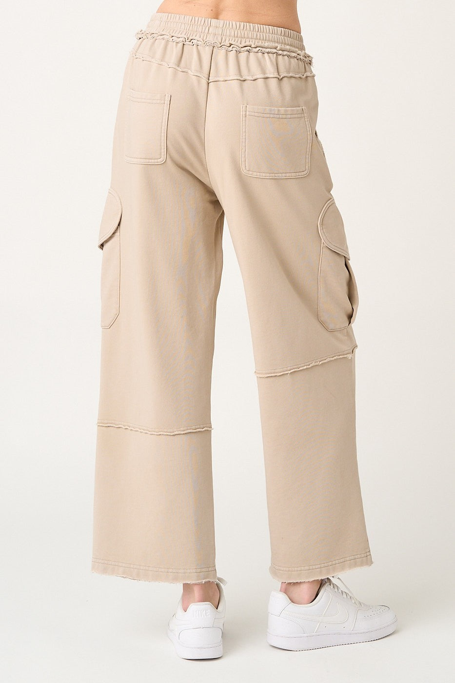 Heart Cargo Pocket Wide Leg Pants