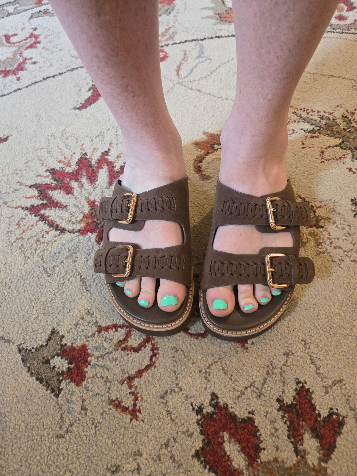 Marley Chocolate Braided Sandals