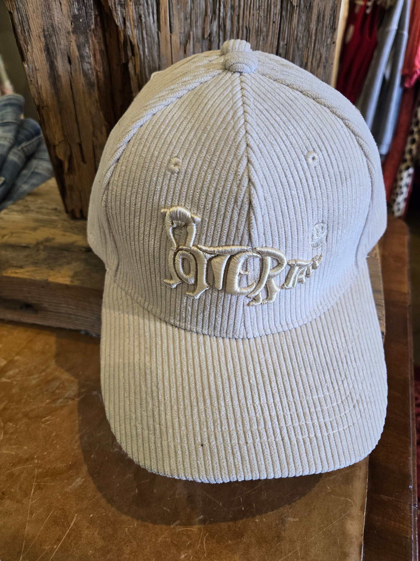 Corduroy Oatmeal Tone on Tone Hat