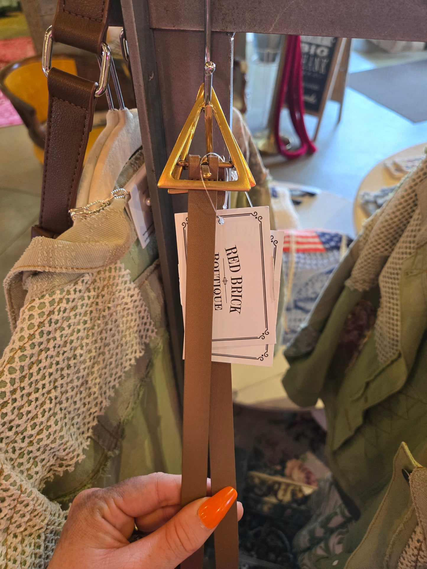 Triangle Leather Belt