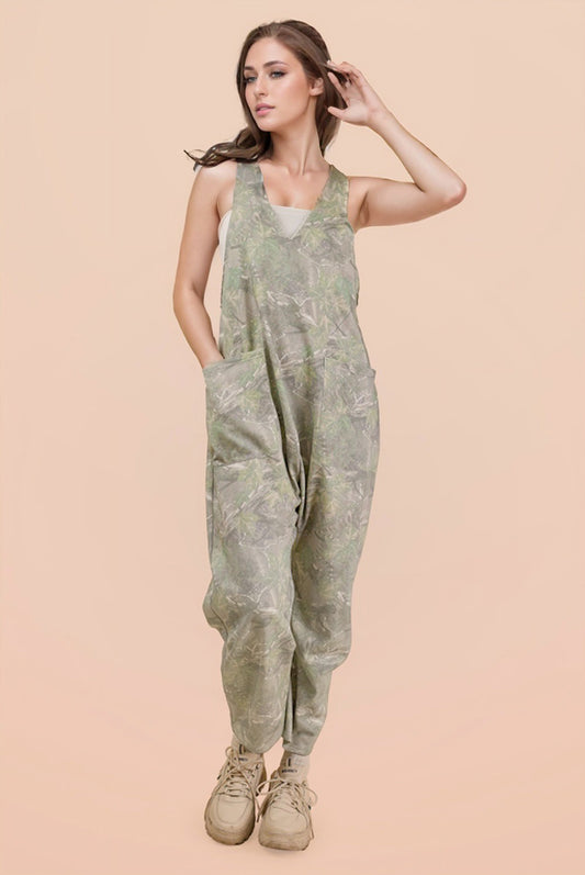 Olive Camo Jumpsuit