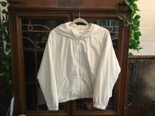 Fleece Lined Silky Polka Dot Jacket