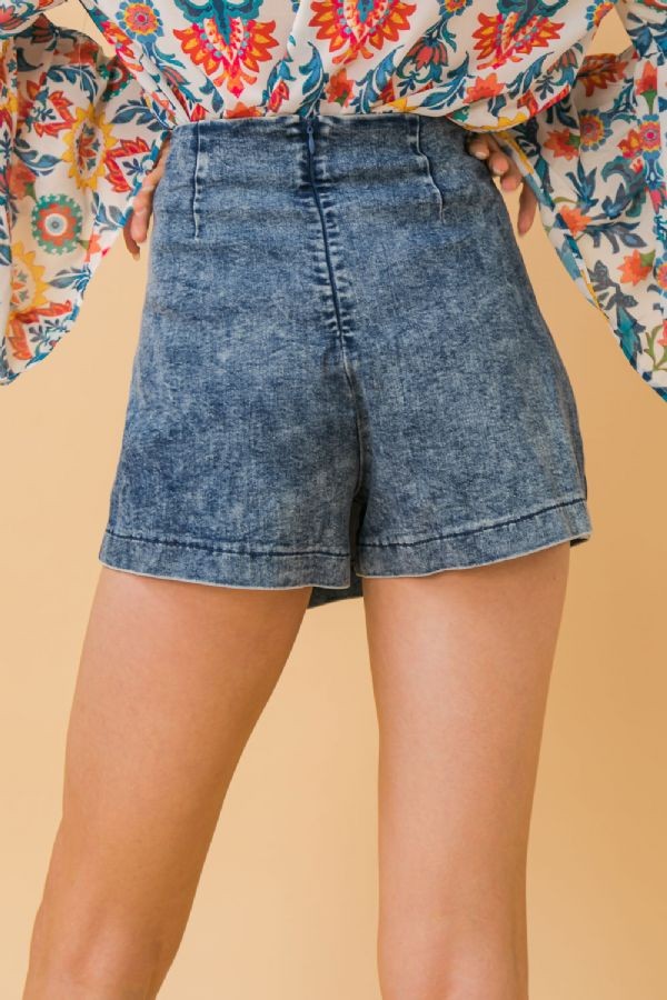 Twisted Acid Washed Skort