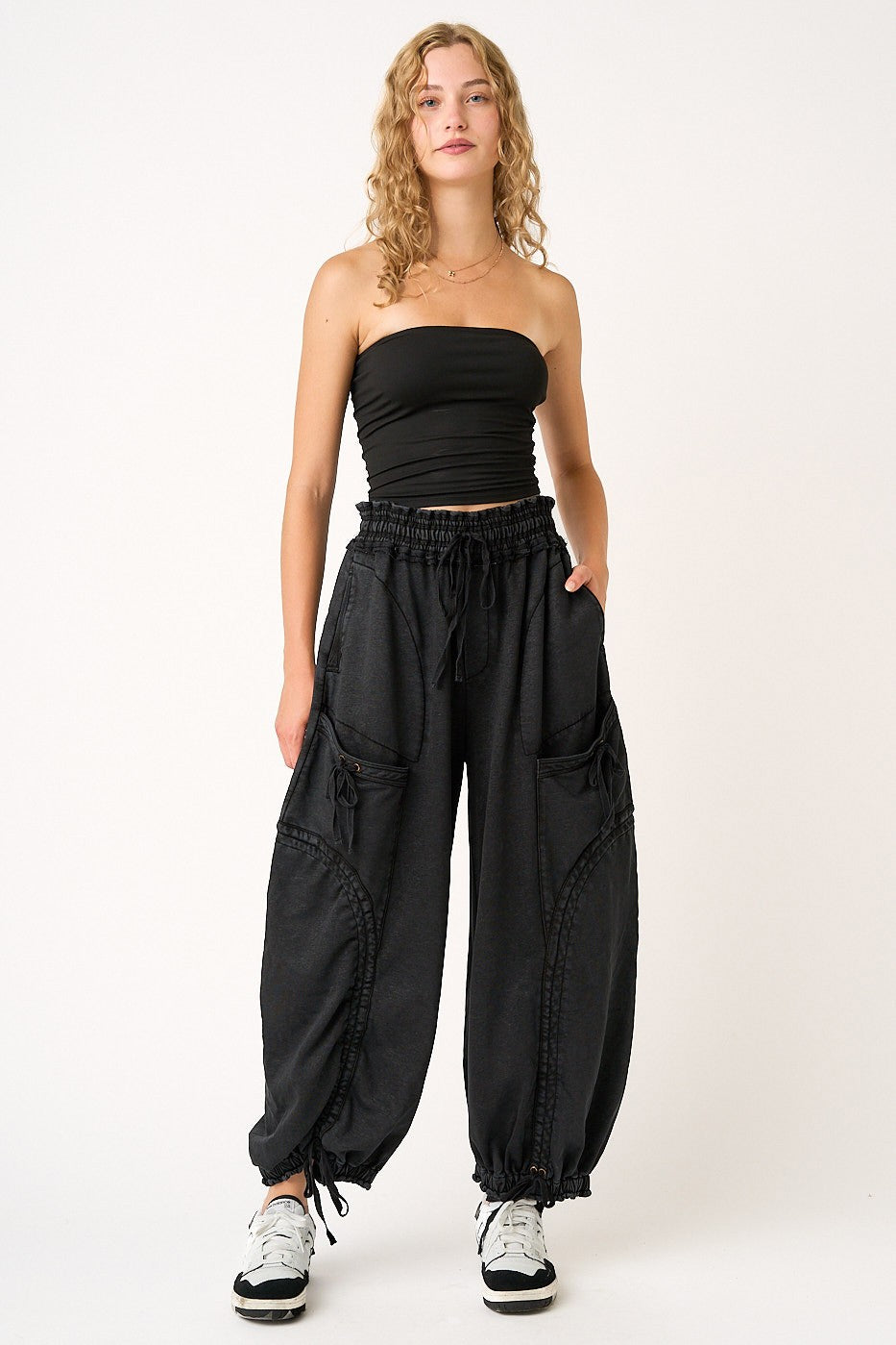 Terry Drop Pocket Balloon Pants