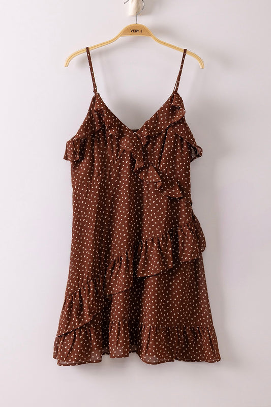 Mocha Dot Dress