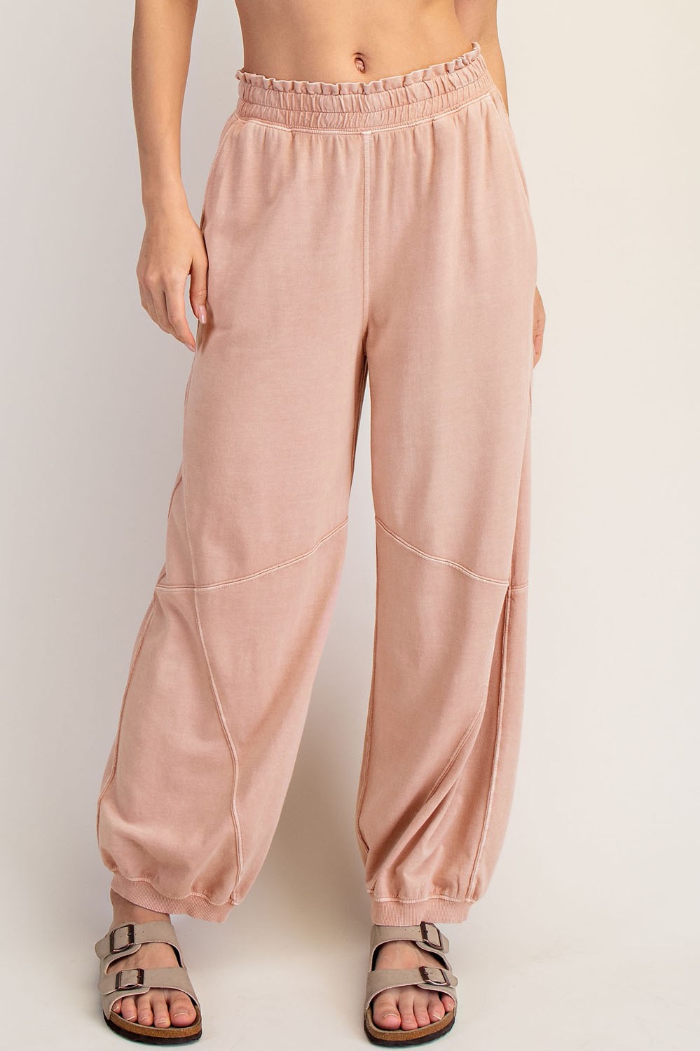Mineral Washed Terry Butter Jogger Pants