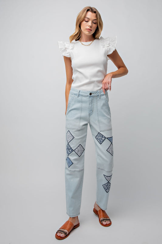Patchwork Tribal Denim