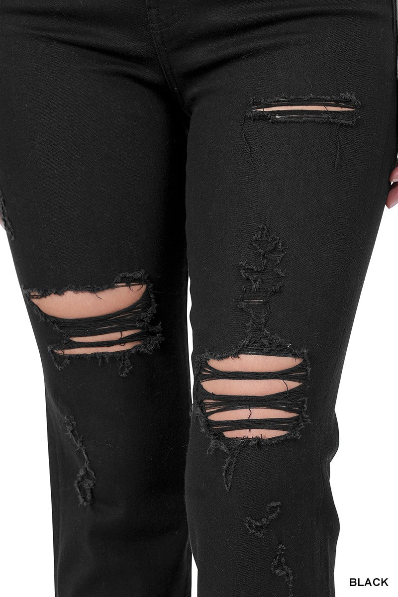 Distressed Stretchy Jeans