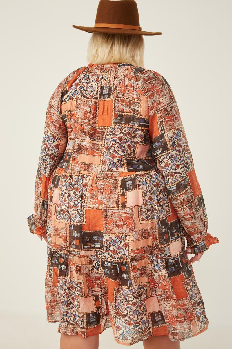 Lovely Fall Dress-PLUS