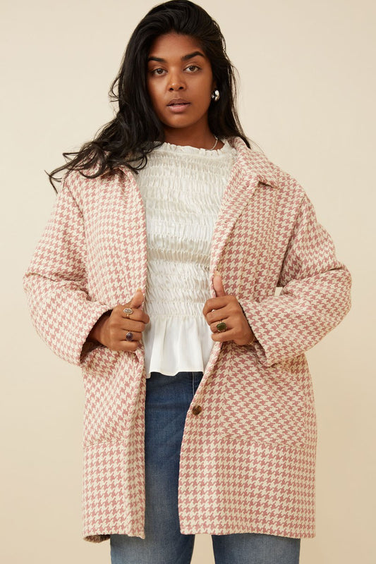 Hounds Tooth Jacket-PLUS
