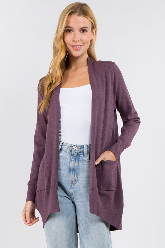 Cardi Party w/ Pockets-Acai