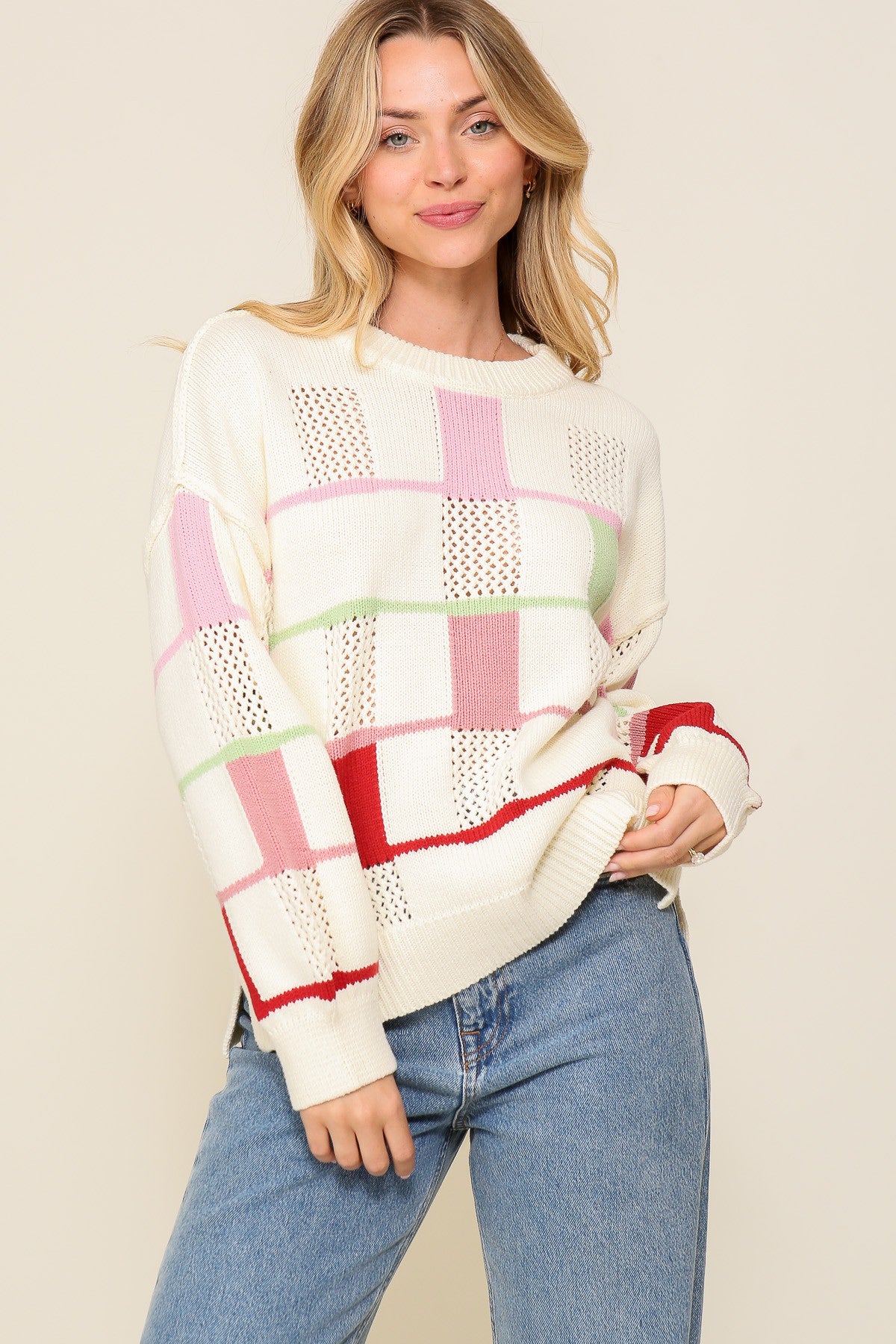 Color Block Fall Sweater